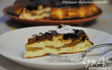 Творожная запеканка с сухофруктами