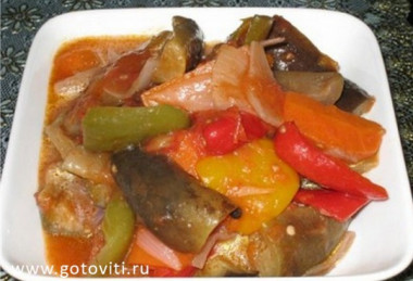 Лечо с баклажанами "ВСЕ НА ПЯТЬ"