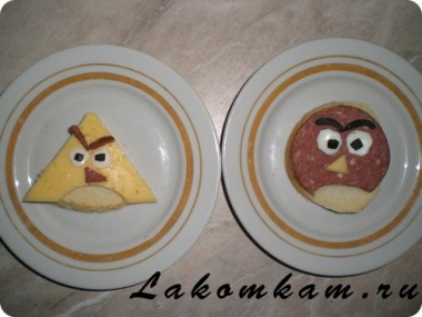 БУТЕРБРОДЫ "ANGRY BIRDS"