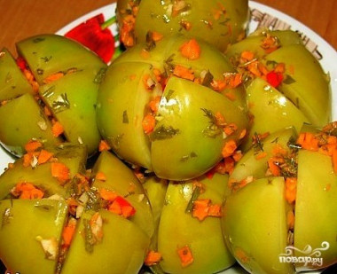 Квашеные зеленые помидоры