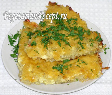 Капустная запеканка с кефиром