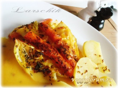Капустная запеканка вегетарианская