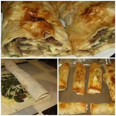 ГРИБНОЙ РУЛЕТ ИЗ ЛАВАША