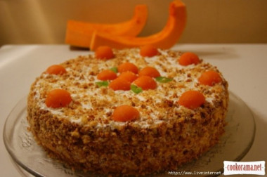 Торт "Шифоновая тыква" (медовый)