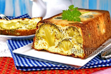 Запеканка из брокколи с творогом