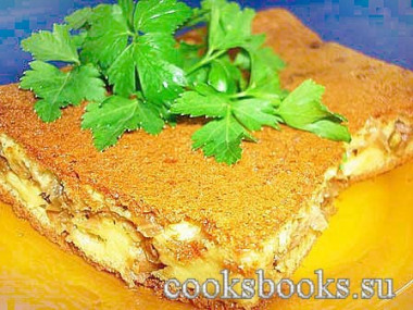 Заливной пирог с капустой