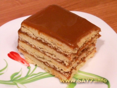 Торт песочный со сгущенкой