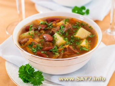 Суп с фасолью