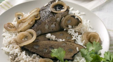 Жареная печень дикого кабана