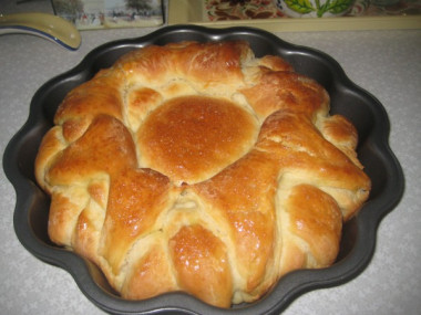 Рыбный пирог из воздушного теста