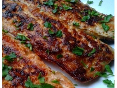 Запечённая скумбрия с паприкой