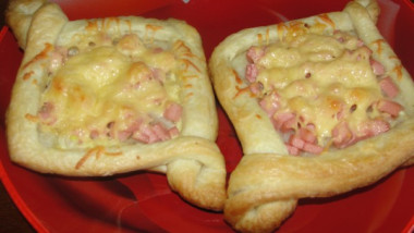 Пицца на слоеном тесте