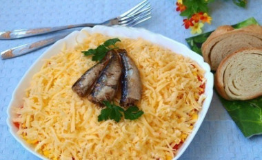 Салат океан со шпротами