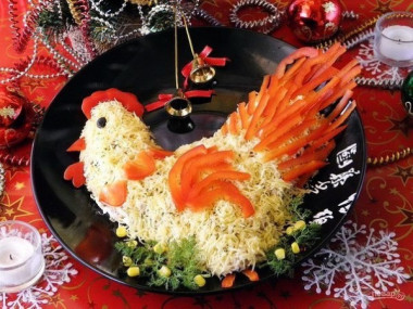 Салат "Золотой петушок"