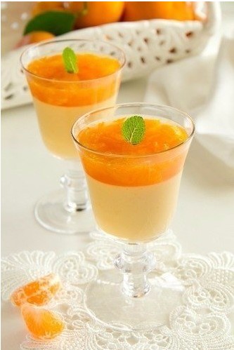 Мандариновая панна-котта.