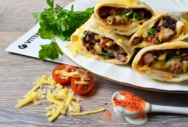 Сочное мясное Буррито с фасолью