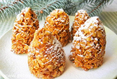 десерт без выпечки "Еловые шишки"