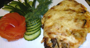 Мясо по-французски в фольге с грибами