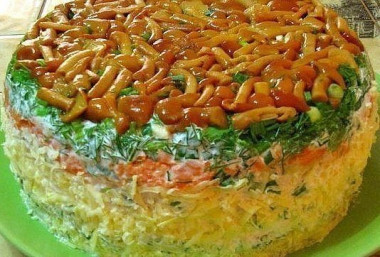  ГРИБНОЙ СЛОЕНЫЙ ОЧЕНЬ ВКУСНЫЙ