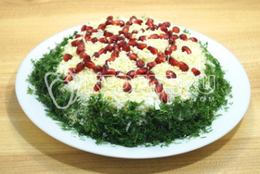 салат «Царь» с куриной печенью