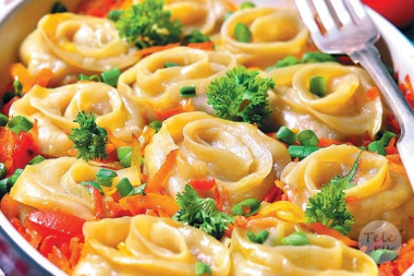 Ленивые пельмени.