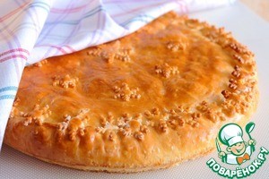 Пирог с капустой, яйцом и сыром 