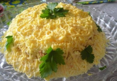 Салат из консервированной скумбрии