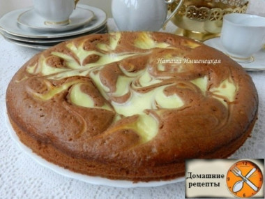 Творожный пирог с какао