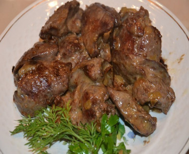 Печень жареная