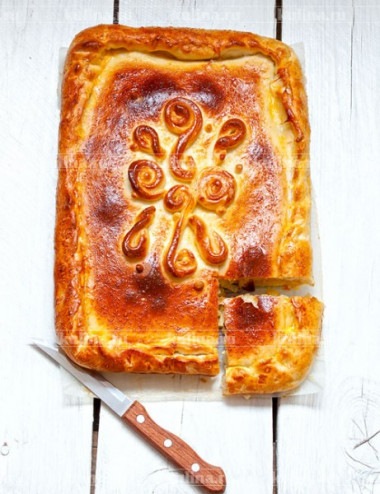 Праздничный пирог с капусой