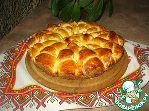 Пирог из быстрого дрожжевого теста 