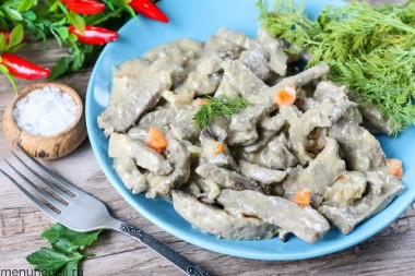 Печень по-строгановски как в детском саду