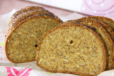 Chia-Leinsamen-Hüttenkäse-Brot