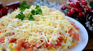 Вкуснейший салат с крабовыми палочками