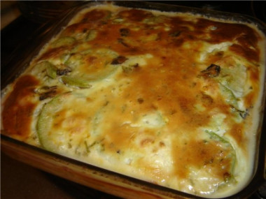 Запеканка из говяжьего фарша с кабачками