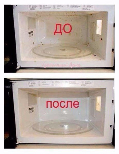 Как почистить микроволновку
