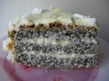 Маково-кокосовый пирог