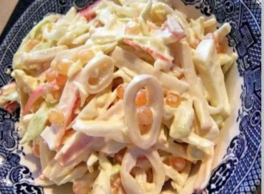 Три простых салатика с кальмарами