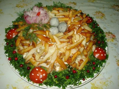 Салат "Гнездо глухаря" 2