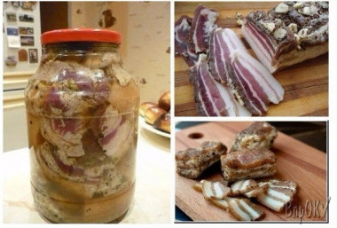 Сало, засоленное холодным мокрым способом