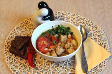 Овощное рагу с курицей