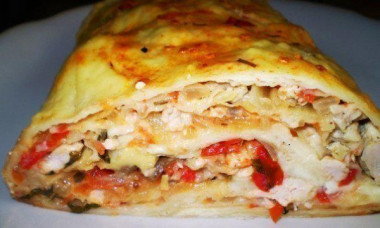 Закусочные рулеты из лаваша