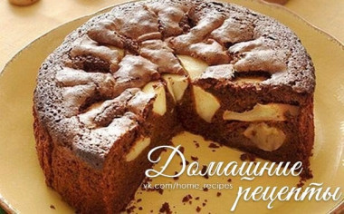 Яблочно-шоколадный пирог