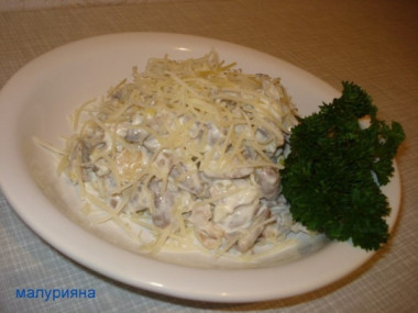 Салат из куриных сердечек