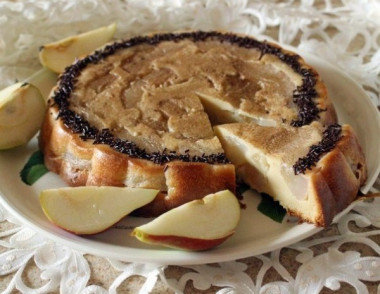 Заливной грушевый пирог