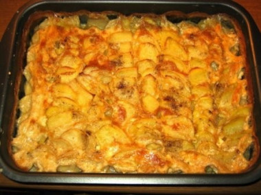 Запеченная картошка в сливках