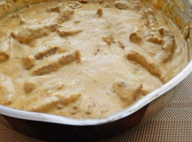 Говядина тушеная со сметаной