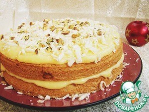 Ангельский торт с лимонным курдом