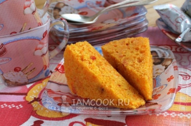 Морковная запеканка в мультиварке