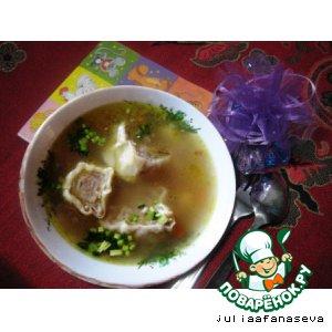 овощной суп с пельменями ленивыми